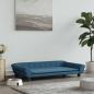 Preview: ARDEBO.de - Hundebett Blau 100x50x21 cm Samt