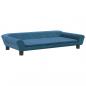Preview: Hundebett Blau 100x50x21 cm Samt