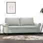 Preview: ARDEBO.de - 2-Sitzer-Sofa Hellgrau 140 cm Samt