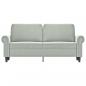 Preview: 2-Sitzer-Sofa Hellgrau 140 cm Samt