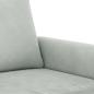 Preview: 2-Sitzer-Sofa Hellgrau 140 cm Samt