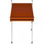 Preview: Einziehbare Markise Handbetrieben 100 cm Orange und Braun