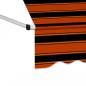 Preview: Einziehbare Markise Handbetrieben 100 cm Orange und Braun