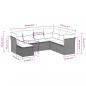 Preview: 7-tlg. Garten-Sofagarnitur mit Kissen Grau Poly Rattan