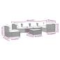 Preview: 7-tlg. Garten-Lounge-Set mit Kissen Poly Rattan Braun