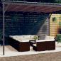 Preview: ARDEBO.de - 13-tlg. Garten-Lounge-Set mit Kissen Braun Poly Rattan