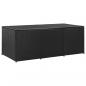 Preview: ARDEBO.de - Gartenbox Poly Rattan 180x90x70 cm Schwarz