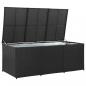 Preview: Gartenbox Poly Rattan 180x90x70 cm Schwarz