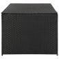 Preview: Gartenbox Poly Rattan 180x90x70 cm Schwarz