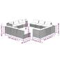 Preview: 12-tlg. Garten-Lounge-Set mit Kissen Poly Rattan Schwarz