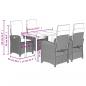 Preview: 5-tlg. Garten-Essgruppe mit Kissen Beige Poly Rattan