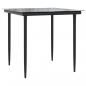 Preview: 5-tlg. Garten-Essgruppe mit Kissen Schwarz Poly Rattan