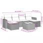 Preview: 7-tlg. Garten-Sofagarnitur mit Kissen Beige Poly Rattan