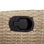 Preview: 5-tlg. Garten-Essgruppe mit Kissen Beige Poly Rattan