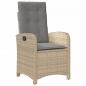Preview: 5-tlg. Garten-Essgruppe mit Kissen Beigemischung Poly Rattan