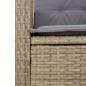 Preview: 5-tlg. Garten-Essgruppe mit Kissen Beigemischung Poly Rattan