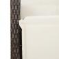 Preview: 5-tlg. Garten-Essgruppe mit Kissen Braun Poly Rattan