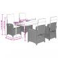 Preview: 5-tlg. Garten-Essgruppe mit Kissen Beigemischung Poly Rattan
