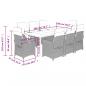Preview: 9-tlg. Garten-Essgruppe mit Kissen Beige Poly Rattan