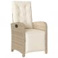 Preview: 9-tlg. Garten-Essgruppe mit Kissen Beige Poly Rattan
