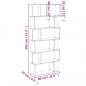 Preview: Bücherregal/Raumteiler Grau Sonoma 80x24x192 cm Holzwerkstoff