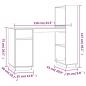 Preview: Schreibtisch 110x53x117 cm Massivholz Kiefer 