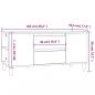 Preview: TV-Schrank Braun Eichen-Optik 102x44,5x50 cm Holzwerkstoff