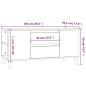 Preview: ARDEBO.de - TV-Schrank Weiß 102x44,5x50 cm Holzwerkstoff