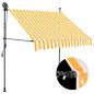 Preview: Einziehbare Markise Handbetrieben mit LED 100 cm Weiß Orange