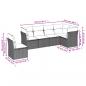 Preview: 6-tlg. Garten-Sofagarnitur mit Kissen Grau Poly Rattan
