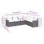 Preview: 6-tlg. Garten-Sofagarnitur mit Kissen Beige Poly Rattan