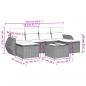 Preview: 7-tlg. Garten-Sofagarnitur mit Kissen Grau Poly Rattan