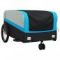 Preview: Fahrradanhänger Schwarz und Blau 45 kg Eisen