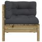 Preview: Garten-Ecksofa mit Kissen Kiefernholz Imprägniert