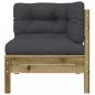Preview: Garten-Ecksofa mit Kissen Kiefernholz Imprägniert