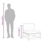 Preview: Gartensofa ohne Armlehnen mit Kissen und Hocker