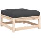 Preview: Gartensofa ohne Armlehnen mit Kissen und Hocker