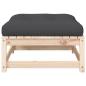 Preview: Gartensofa ohne Armlehnen mit Kissen und Hocker
