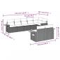 Preview: ARDEBO.de - 8-tlg. Garten-Sofagarnitur mit Kissen Schwarz Poly Rattan