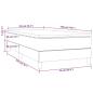 Preview: Boxspringbett mit Matratze Blau 90x190 cm Stoff