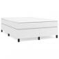 Preview: Boxspringbett mit Matratze Weiß 140x190 cm Kunstleder