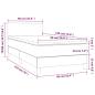 Preview: Boxspringbett mit Matratze Hellgrau 90x190 cm Stoff
