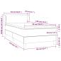 Preview: Boxspringbett mit Matratze Hellgrau 90x190 cm Stoff