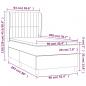 Preview: Boxspringbett mit Matratze Taupe 90x200 cm Stoff