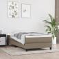 Preview: ARDEBO.de - Boxspringbett mit Matratze Taupe 90x190 cm Stoff