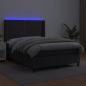 Preview: Boxspringbett mit Matratze & LED Schwarz 140x200 cm Kunstleder