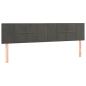 Preview: Boxspringbett mit Matratze & LED Dunkelgrau 180x200 cm Samt