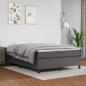 Preview: ARDEBO.de - Boxspringbett mit Matratze Grau 140x190 cm Kunstleder