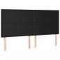 Preview: Boxspringbett mit Matratze & LED Schwarz 160x200 cm Kunstleder