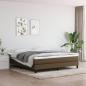 Preview: ARDEBO.de - Boxspringbett mit Matratze Dunkelbraun 180x200 cm Stoff